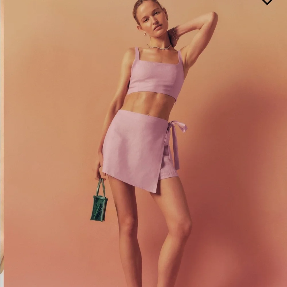 REFORMATION France Linen Two Piece Set